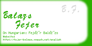 balazs fejer business card
